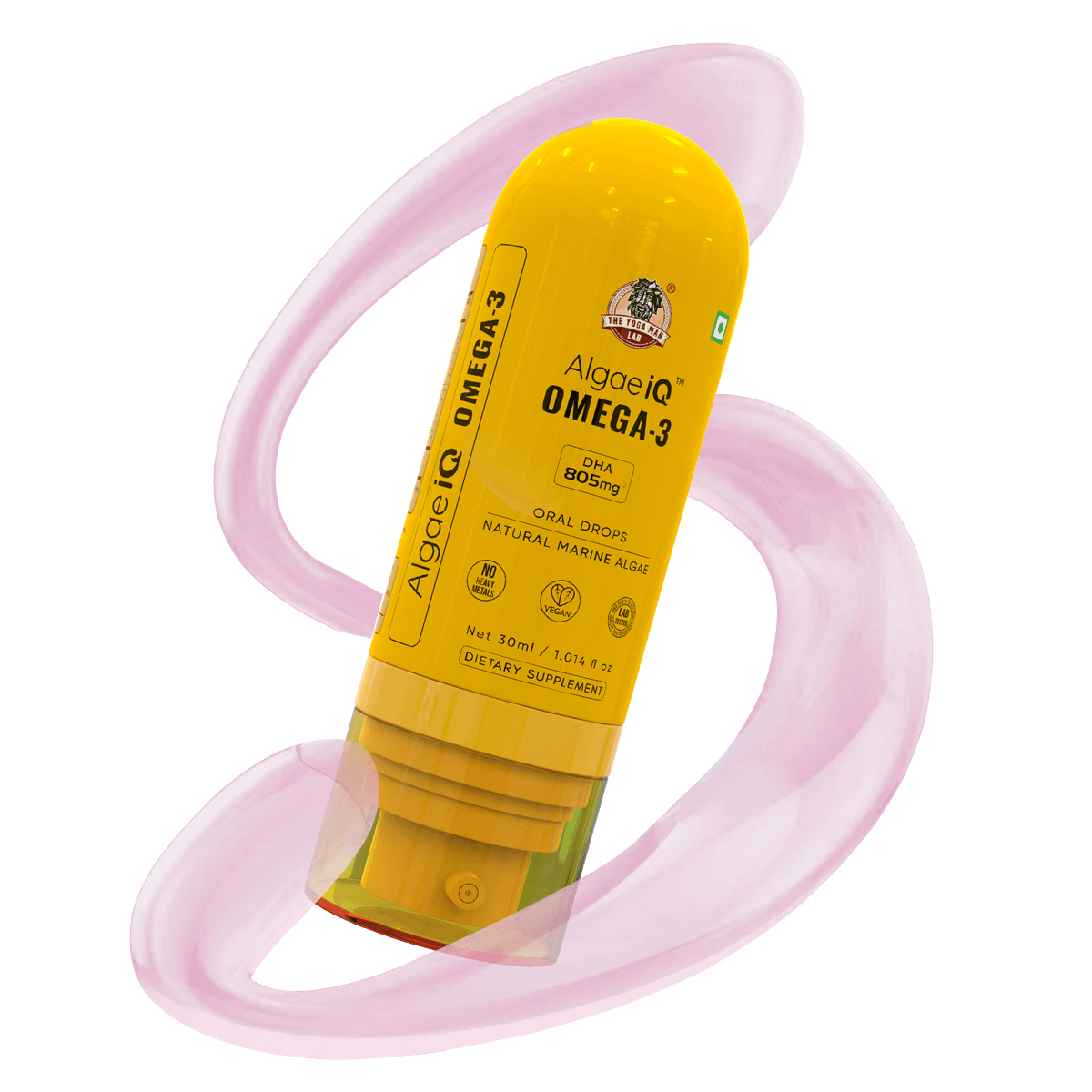 YogaManLab® AlgaeIQ Omega-3 with 800mg DHA | TEST