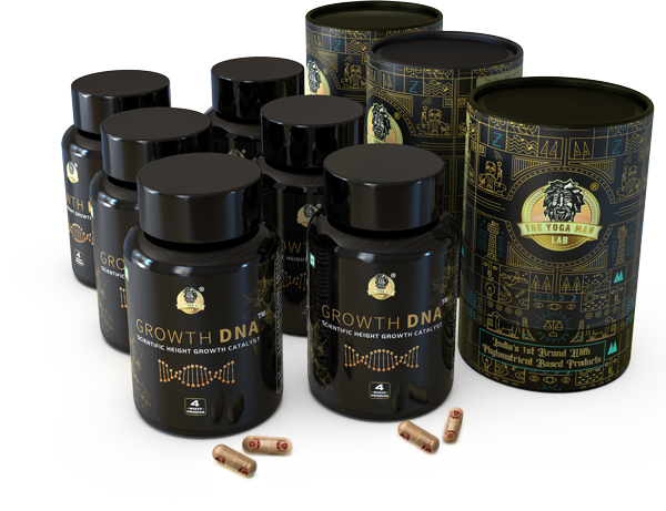 YogaManLab® Growth DNA - Ayurvedic Height Increaser Program | Growth Plate Activator | Guaranteed Results Formula | 100% Natural