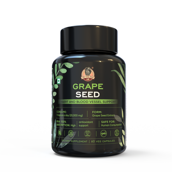 Grape Seed Extract 500Mg Antioxidant Supplement - Healthy Cholesterol Level, Boost Immunity, Promote Healthy Hair And Skin, NON-GMO, Gluten Free