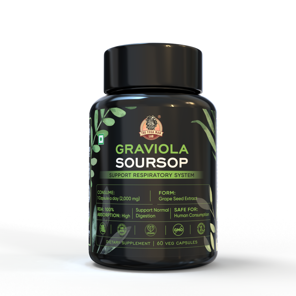 Graviola High Potency Suppliment - 100% Pure, Natural, Supports Immune system, Antioxidant, Healthy cell growth, Non-GMO,Gluten Free Main image