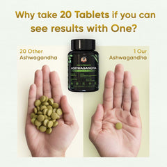 YogaManLab® Ashwagandha Tablets - 100% Lab Certified | Xtra Energy Booster & Stress Reliever - 30 Tablets