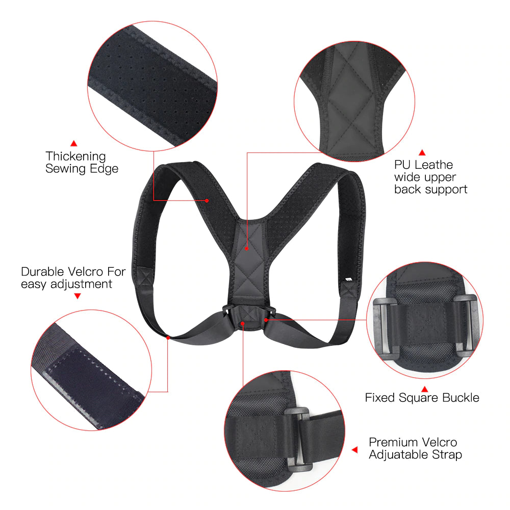 YogaManLab® Posture Corrector Belt - Back Pain, Hips Pain, Sciatica Pain - Corrects Hump Back