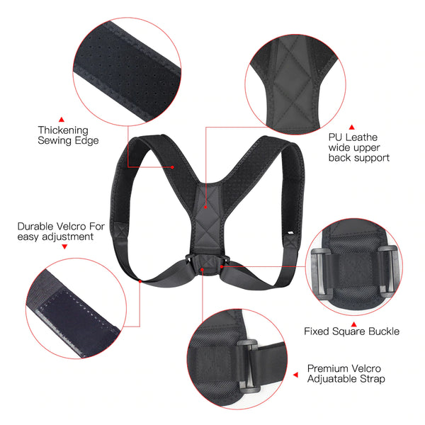 YogaManLab® Posture Corrector Belt - Back Pain, Hips Pain, Sciatica Pain - Corrects Hump Back