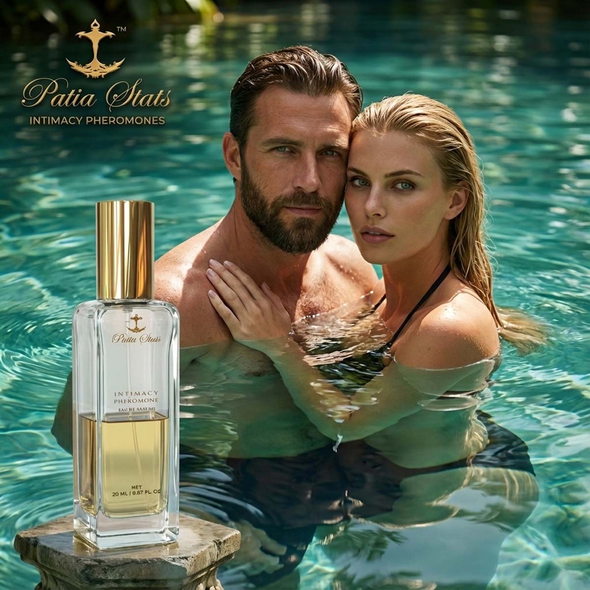 Patia Stats® Intimacy Pheromones Perfume For Men | Attraction DNA Infused Formula | Eau De Parfum 20ml