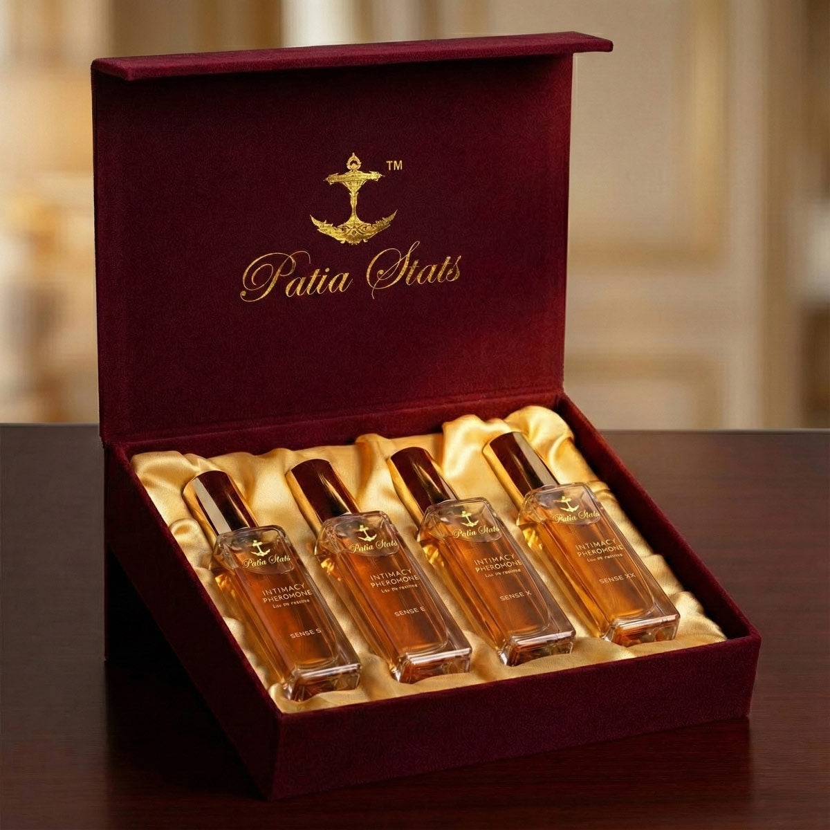 Patia Stats® Intimacy Pheromones Perfume for Men | 4 Signature Scents | Attraction DNA-Infused Eau de Parfum