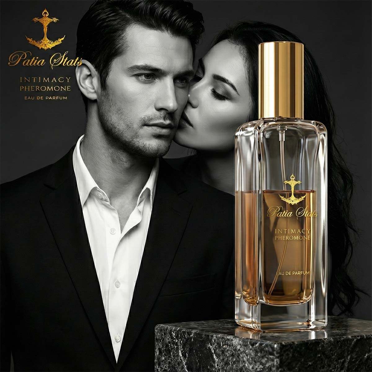 Patia Stats® Intimacy Pheromones Perfume For Men | Attraction DNA Infused Formula | Eau De Parfum 20ml
