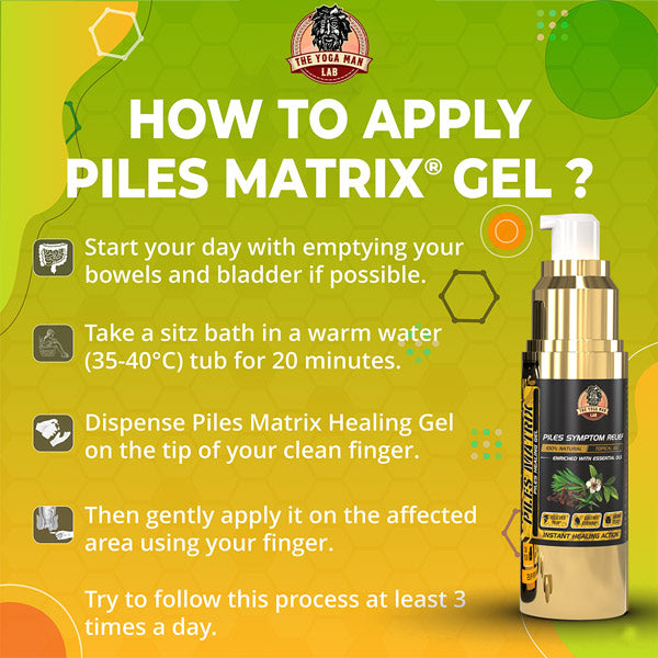 YogaManLab® PILES MATRIX - Ayurvedic Kit | Hemmorhoids Internal & Topical Support Kit with Herbal Remedies Diet Booklet | 100% Natural