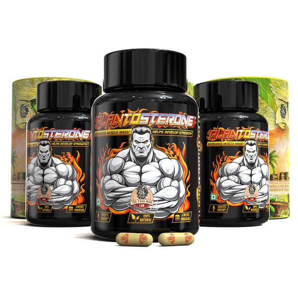 YogaManLab® PLANTOSTERONE - Ayurvedic Muscle Builder & Testosterone Booster | Helps Increase Muscle Size & Body Weight| 100% Natural