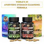 YogaManLab® STOMACH CLEANSER- Intestine Detox Ayurvedic Supplement | 14-Days Detox Program To Remove Constipation & Toxins | 100% Natural with Probiotics