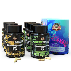 STOMACH CLEANSER KIT- Intestine Detox + Daily Fiber Cleanse (2 Ayurvedic Supplements) | Probiotic Soluble Fiber Combo For Instant Colon Detox & Daily Bowel Movement | 100% Natural Health Care > Gut Health > Colon Detox > Supplement > Ayurvedic Constipation, IBS & Bowel Treatment The Yoga Man Lab   