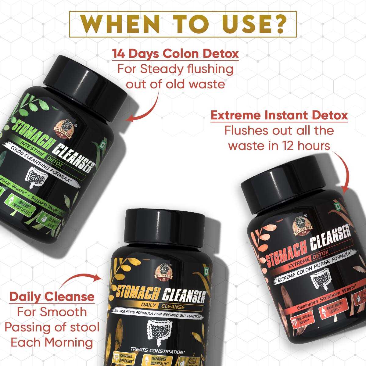 STOMACH CLEANSER - Probiotic Detox & Flatter Belly Ayurvedic Supplement | 14-Days Program To Remove Constipation & Toxins | 100% Natural with Probiotics