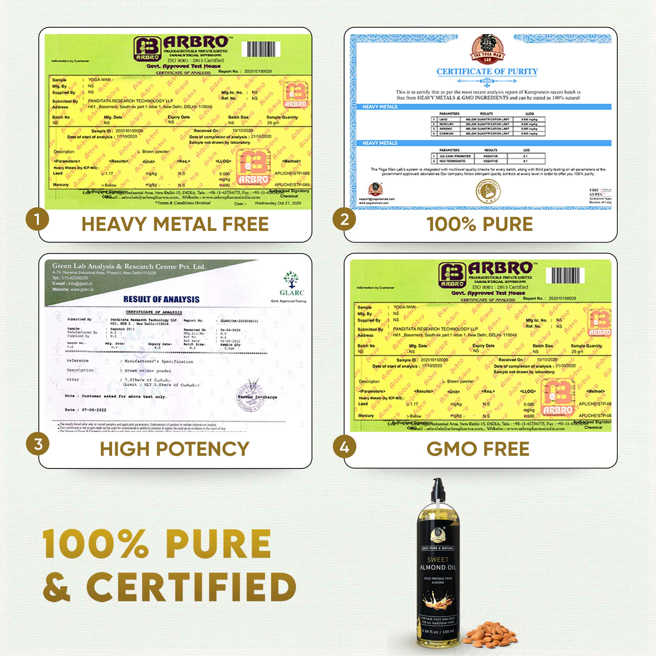 YogaManLab® Sweet Almond Oil – Cold Pressed Secondary image