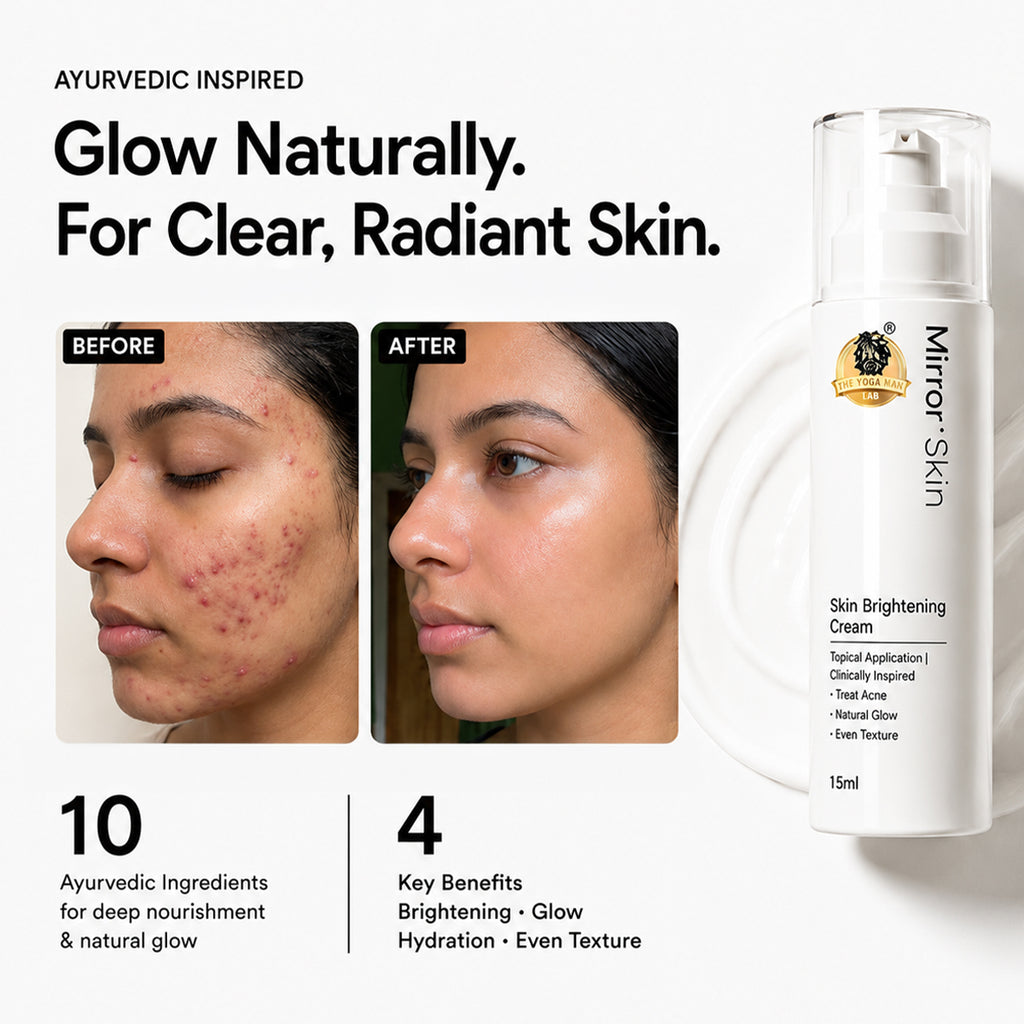 YogaManLab® Mirror Skin Cream | Dark Spots, Acne Marks & Pigmentation | Glass Skin Glow | 15ml
