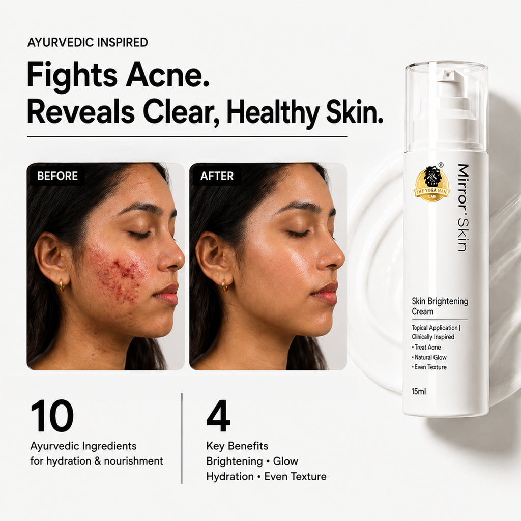 YogaManLab® Mirror Skin Cream | Dark Spots, Acne Marks & Pigmentation | Glass Skin Glow | 15ml