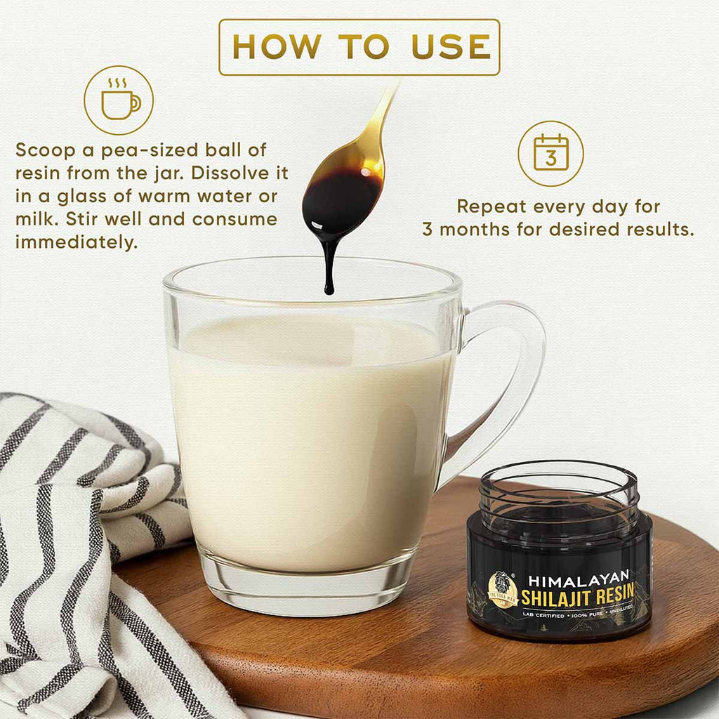 YogaManLab® Himalayan Shilajit Resin Gold | High Fulvic Acid & 87 Trace Minerals | Lab Certified, 100% Natural | 10gm Pack