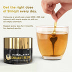 YogaManLab® Himalayan Shilajit Resin Gold | High Fulvic Acid & 87 Trace Minerals | Lab Certified, 100% Natural | 10gm Pack