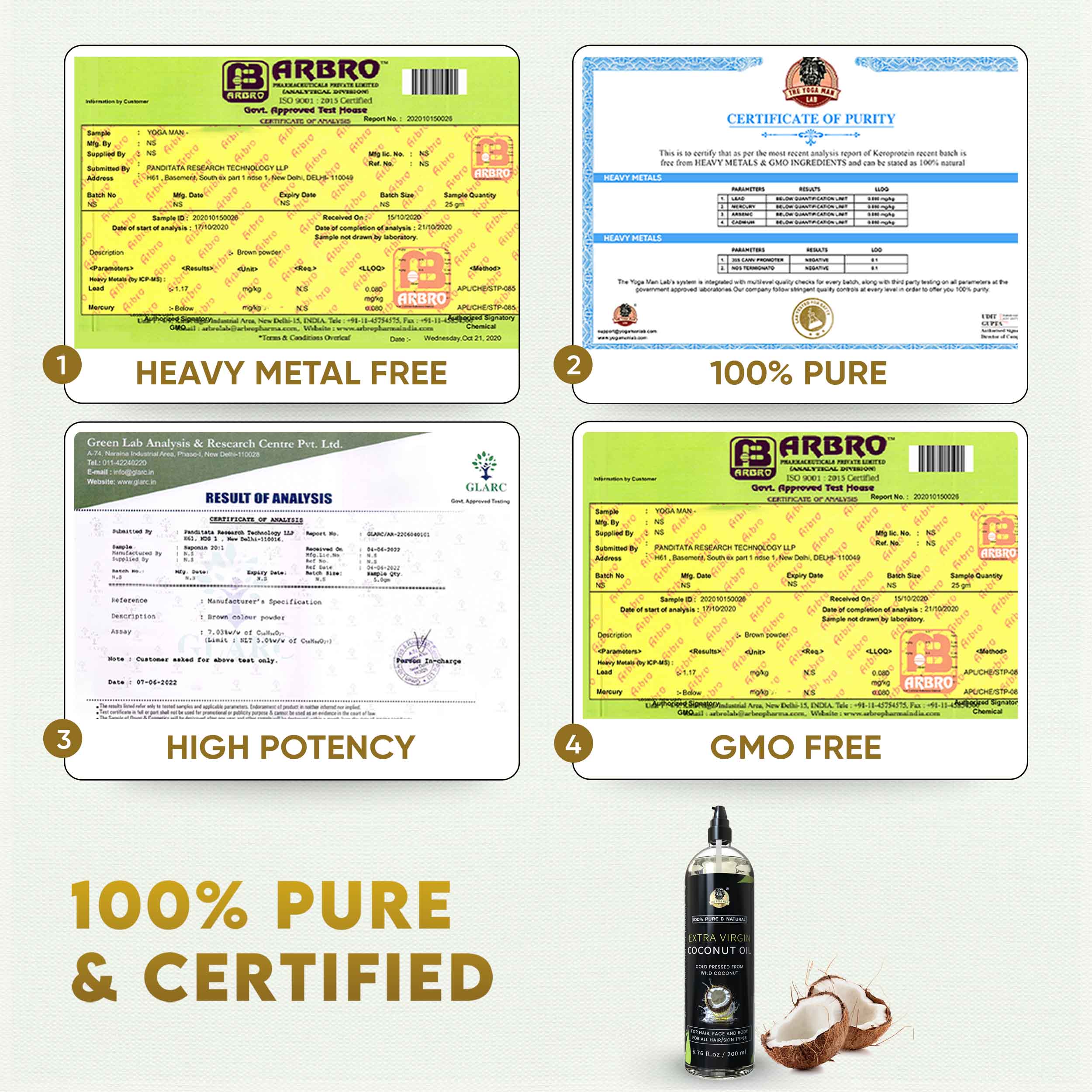 YogaManLab® Virgin Coconut Oil – Cold Pressed Secondary image