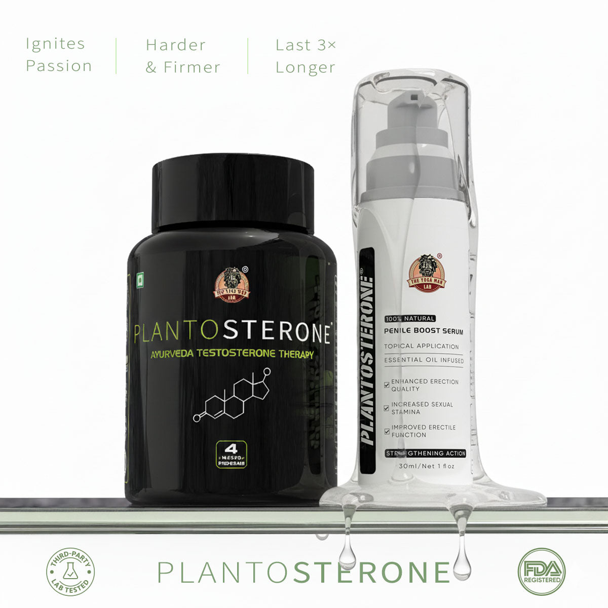 PLANTOSTERONE - पुरुष ड्राइव कामेच्छा बूस्टर आयुर्वेदिक पूरक | बेडरूम प्रदर्शन को बढ़ाता है | 100% प्राकृतिक और आयुर्वेदिक