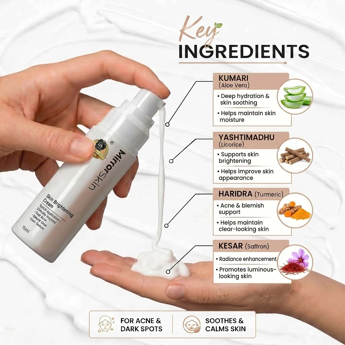 YogaManLab® Mirror Skin Serum | Dark Spots, Acne Marks & Pigmentation | Glass Skin Glow | 15ml