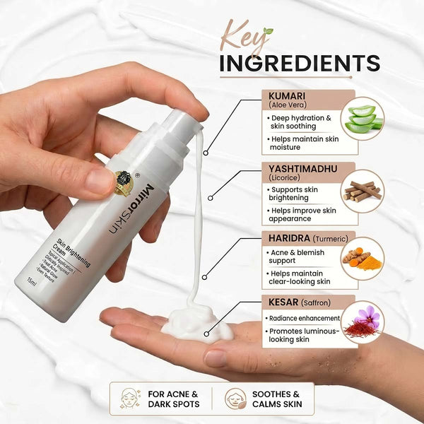 YogaManLab® Mirror Skin Cream | Dark Spots, Acne Marks & Pigmentation | Glass Skin Glow | 15ml