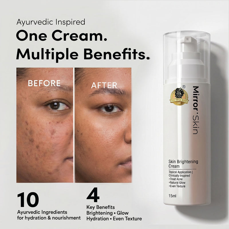 YogaManLab® Mirror Skin Cream | Dark Spots, Acne Marks & Pigmentation | Glass Skin Glow | 15ml