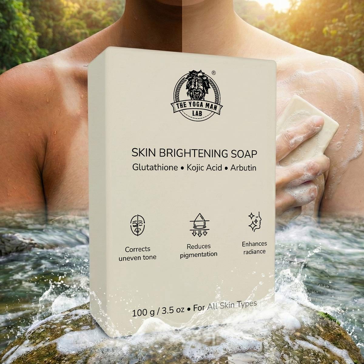 YogaManLab Glutathione Skin Whitening Kojic Acid Soap | Makes Skin Br The Yoga Man Lab YogaManLab Glutathione Skin Whitening Kojic Acid Soap | Makes Skin Br The Yoga Man Lab