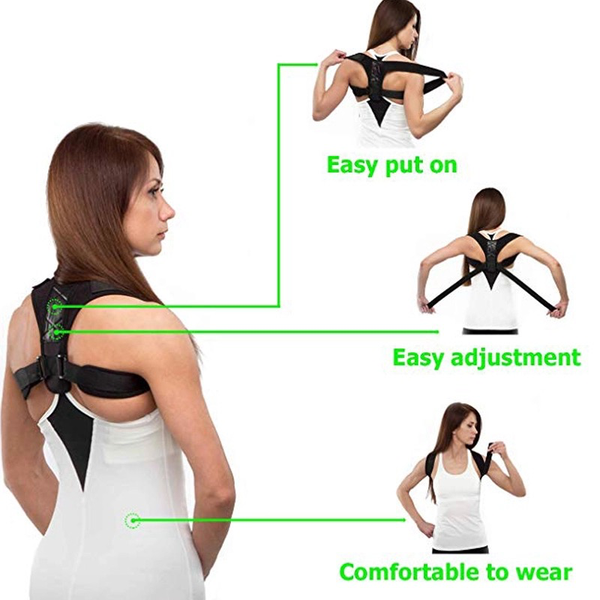 YogaManLab® Posture Corrector Belt - Back Pain, Hips Pain, Sciatica Pain - Corrects Hump Back