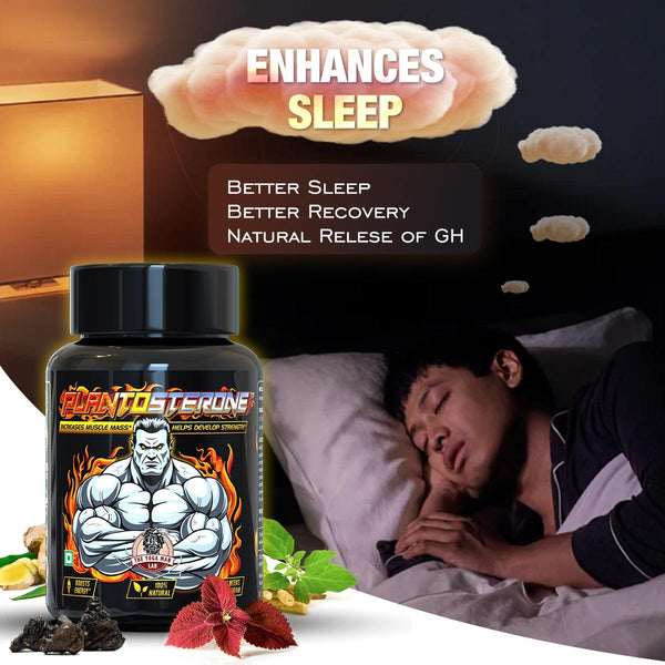 YogaManLab® PLANTOSTERONE - Ayurvedic Muscle Builder & Testosterone Booster | Helps Increase Muscle Size & Body Weight| 100% Natural