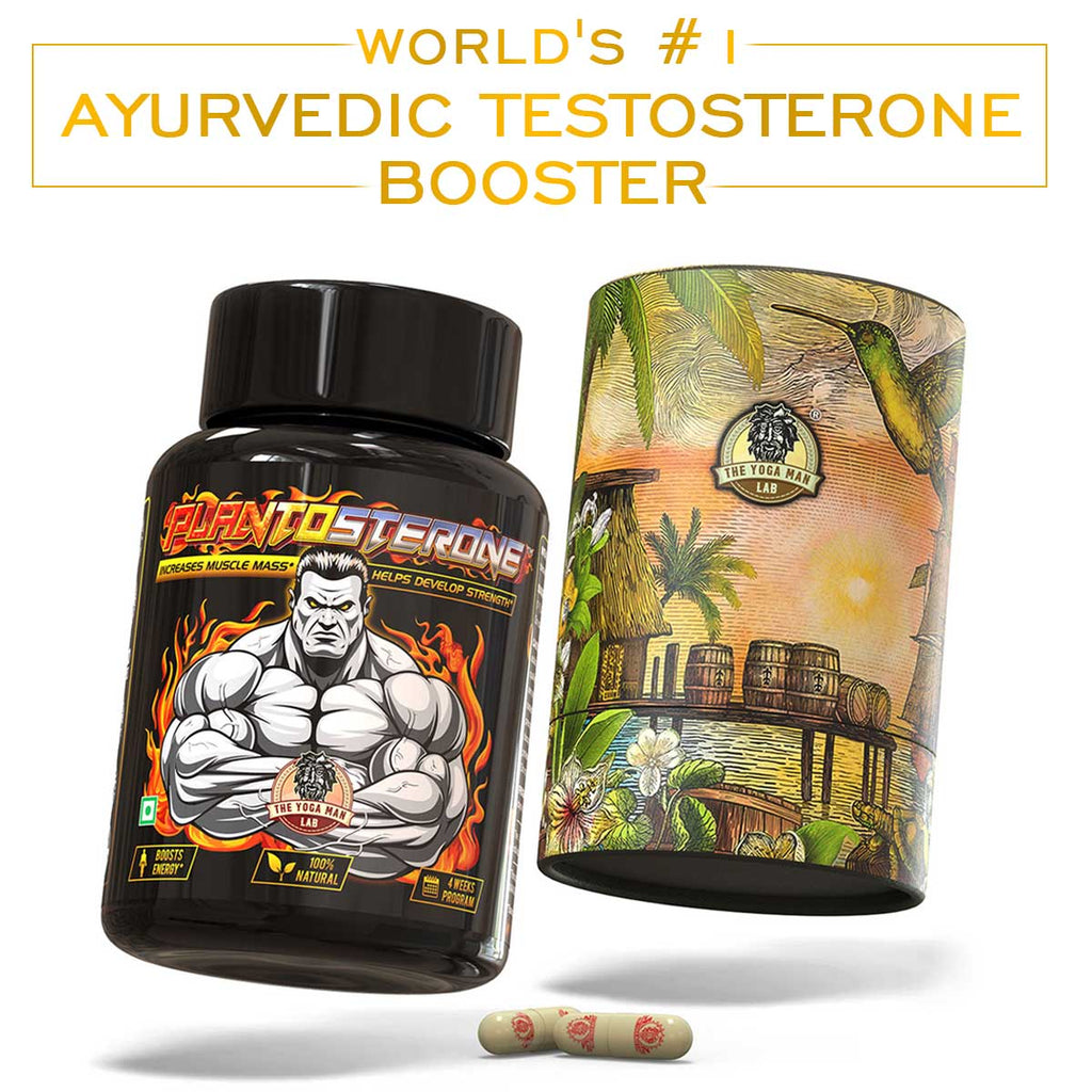 PLANTOSTERONE - Muscle Building & Testo-Boosting Ayurvedic Supplement | Helps Gain Muscle Size & Weight, with Increase in Sexual Drive | 100% Natural Health Care > Muscle Building > Muscle Growth > Supplement > Ayurvedic Weight Gain The Yoga Man Lab Pack of 1: ₹1749/- (30% Off)  