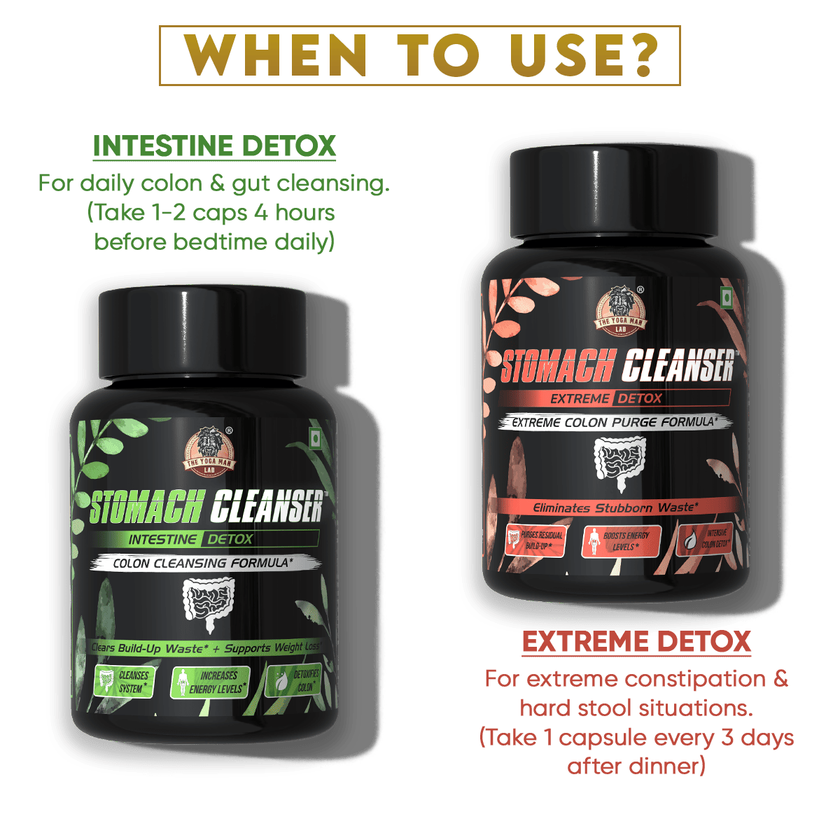 STOMACH CLEANSER - Probiotic Detox & Flatter Belly Ayurvedic Supplement | 14-Days Program To Remove Constipation & Toxins | 100% Natural with Probiotics