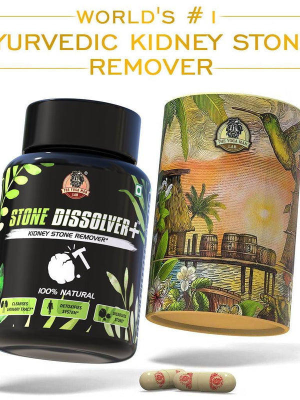 YogaManLab® STONE DISSOLVER+ - Stone Remover Ayurvedic Supplement | 100% Natural & Plant Based