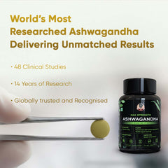 YogaManLab® Ashwagandha Tablets - 100% Lab Certified | Xtra Energy Booster & Stress Reliever - 30 Tablets