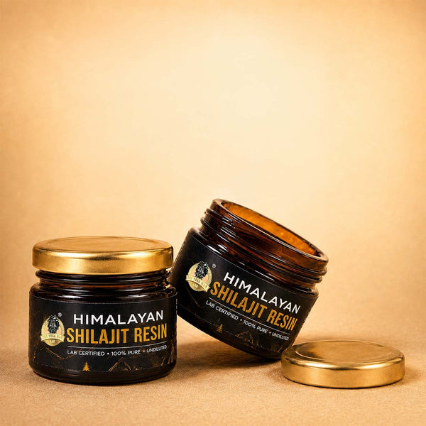 YogaManLab® Himalayan Shilajit Resin Gold | High Fulvic Acid & 87 Trace Minerals | Lab Certified, 100% Natural | 10gm Pack