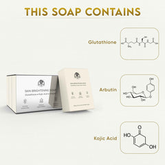 YogaManLab® Glutathione Skin Whitening Kojic Acid Soap | Makes Skin Bright & Glowing
