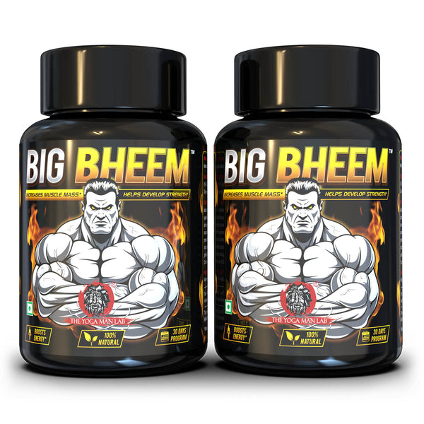 BIG BHEEM - Muscle & Weight Gain Supplement | 100% Natural Ayurvedic Testo Booster For Increased Bedroom Performance