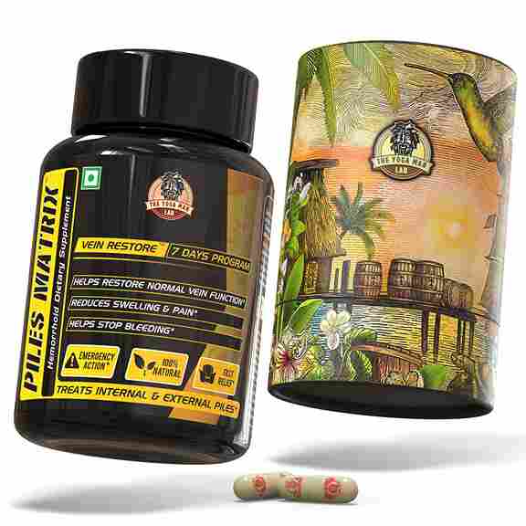 YogaManLab® PILES MATRIX Vein Restore Ayurvedic Medicine | Stops Bleeding, Relieves Pain & Itching | 100% Natural