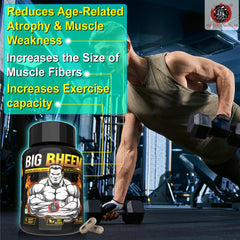 BIG BHEEM - Muscle & Weight Gain Supplement | 100% Natural Ayurvedic Testo Booster For Increased Bedroom Performance Health Care > Muscle Building > Muscle Growth > Supplement > Ayurvedic Weight Gain The Yoga Man Lab   