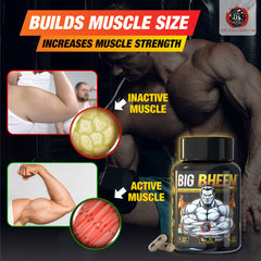 BIG BHEEM - Muscle & Weight Gain Supplement | 100% Natural Ayurvedic Testo Booster For Increased Bedroom Performance Health Care > Muscle Building > Muscle Growth > Supplement > Ayurvedic Weight Gain The Yoga Man Lab   