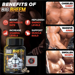 BIG BHEEM - Muscle & Weight Gain Supplement | 100% Natural Ayurvedic Testo Booster For Increased Bedroom Performance Health Care > Muscle Building > Muscle Growth > Supplement > Ayurvedic Weight Gain The Yoga Man Lab   