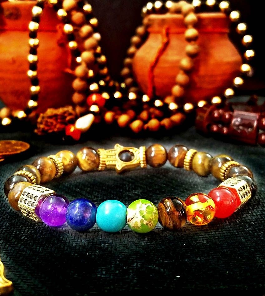 Ancient Yantra - Tiger Eye Stone Chakra Yantra - For Men Secondary image