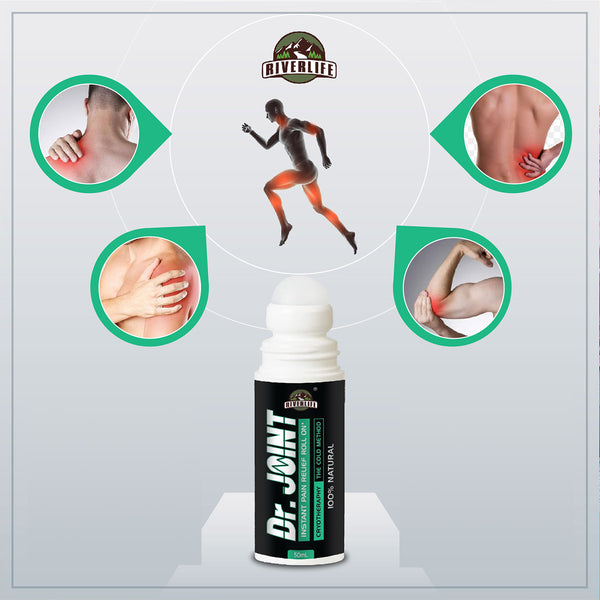 YogaManLab® Dr. Joint Roll-On For Instant Pain Relief | Ayurvedic Oil Formula | 100% Natural